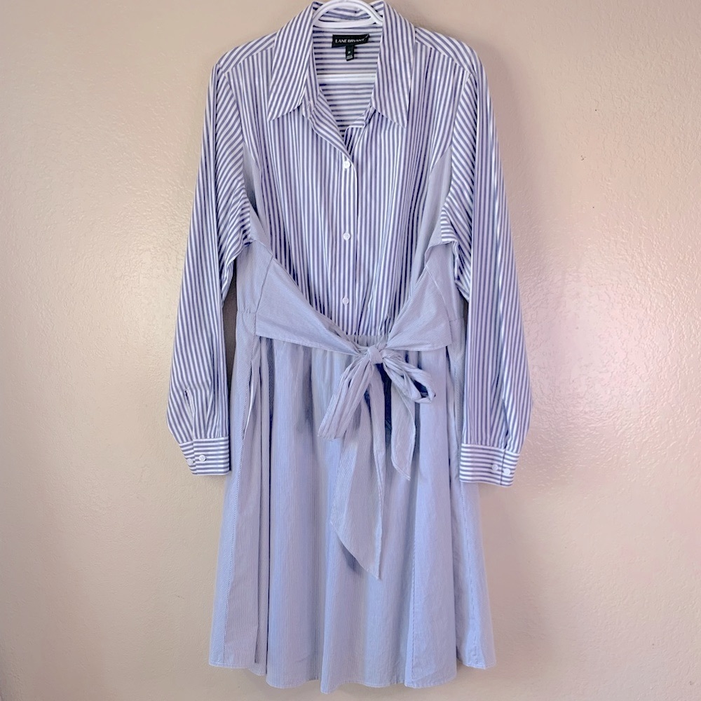 Striped Blue Shirt Dress